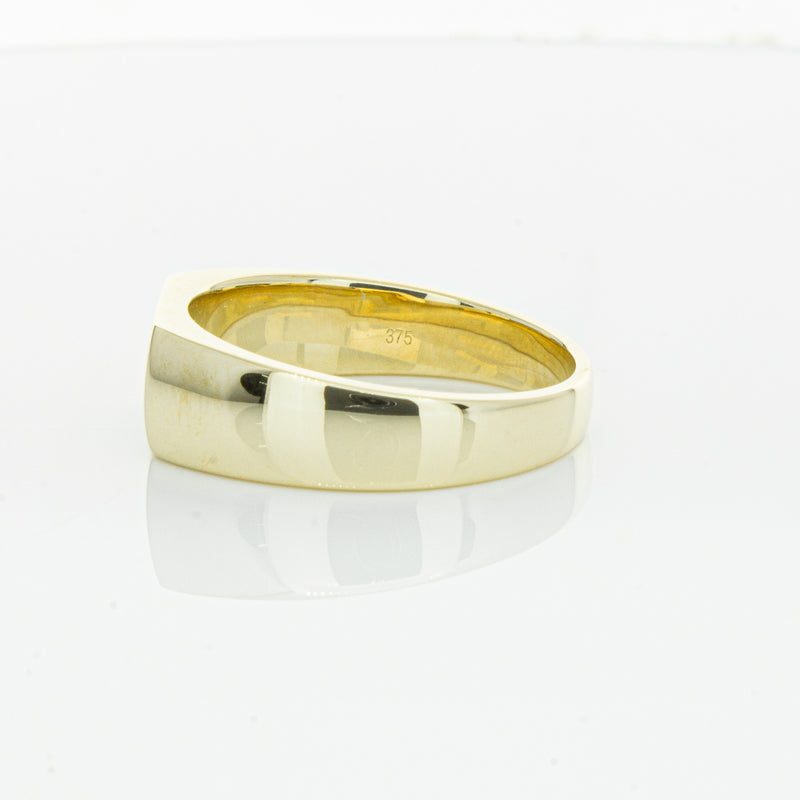 9ct Yellow Gold Rectangular Signet Ring-Ring-Walker & Hall