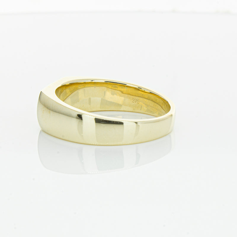 9ct Yellow Gold Rectangular Signet Ring-Ring-Walker & Hall