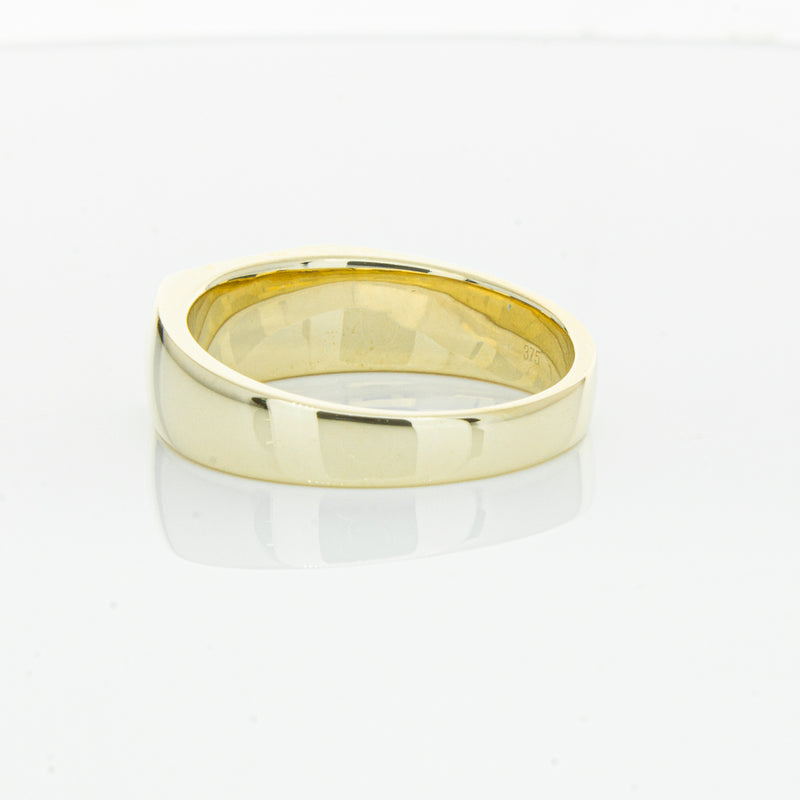 9ct Yellow Gold Rectangular Signet Ring-Ring-Walker & Hall