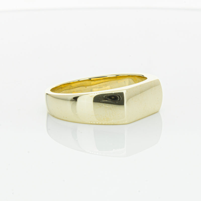 9ct Yellow Gold Rectangular Signet Ring-Ring-Walker & Hall