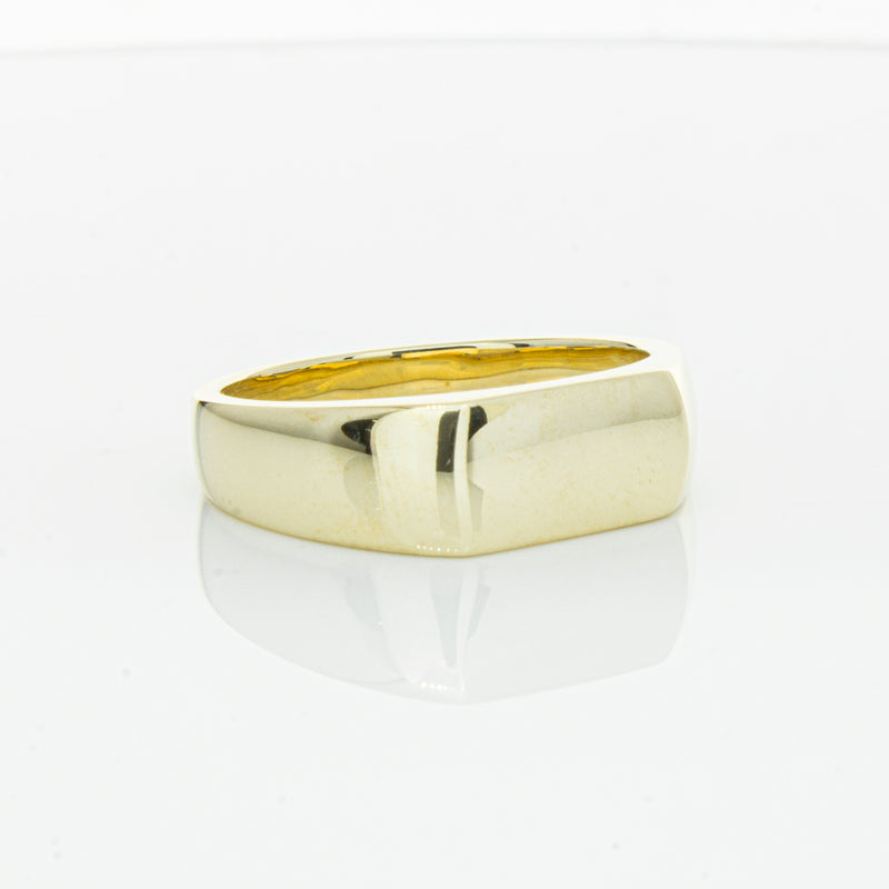 9ct Yellow Gold Rectangular Signet Ring-Ring-Walker & Hall