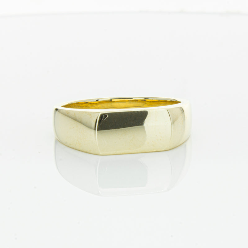 9ct Yellow Gold Rectangular Signet Ring-Ring-Walker & Hall