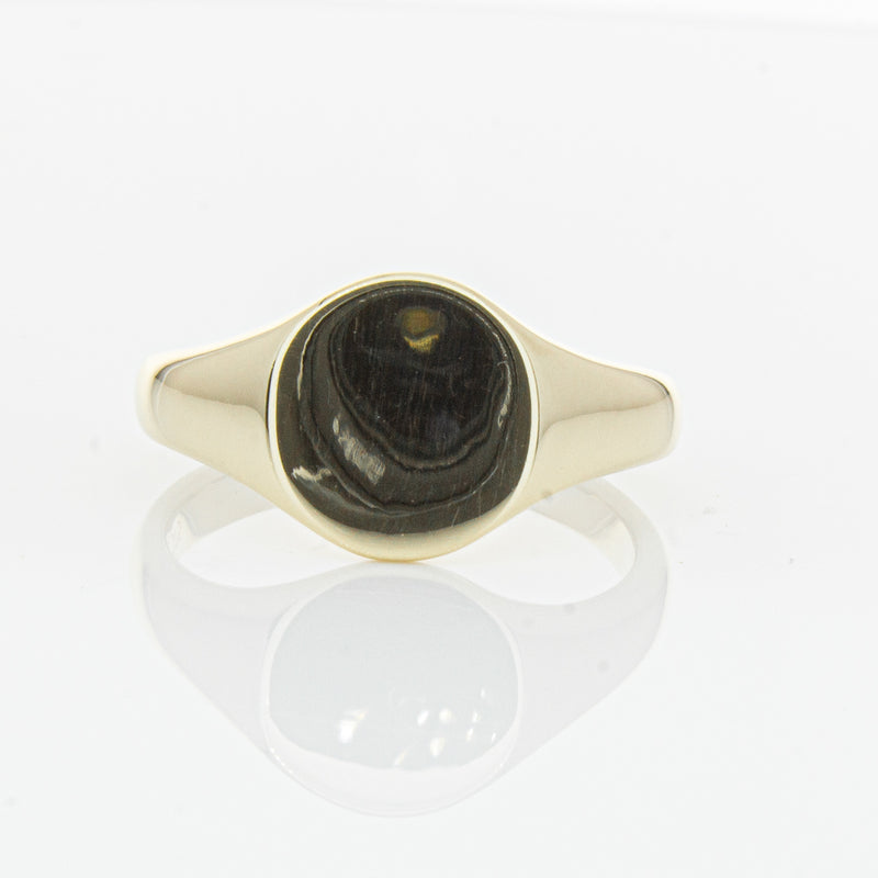 9ct Yellow Gold Classic Signet Ring-Ring-Walker & Hall