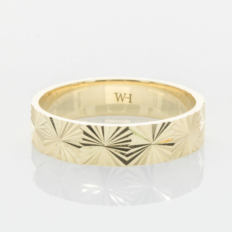 9ct Yellow Gold Reflections Ring-Ring-Walker & Hall