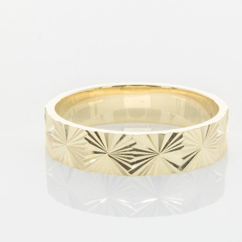 9ct Yellow Gold Reflections Ring-Ring-Walker & Hall