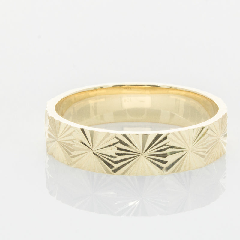 9ct Yellow Gold Reflections Ring-Ring-Walker & Hall