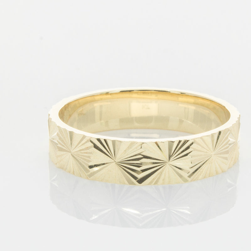 9ct Yellow Gold Reflections Ring-Ring-Walker & Hall