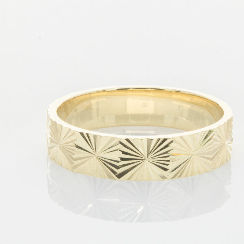 9ct Yellow Gold Reflections Ring-Ring-Walker & Hall