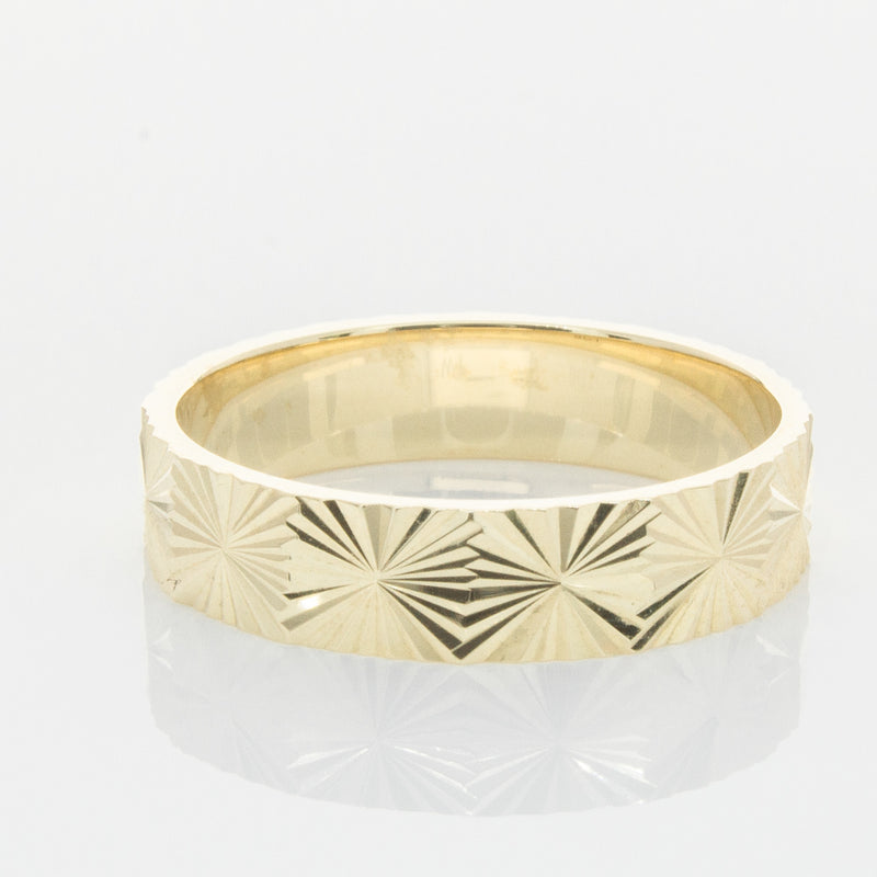 9ct Yellow Gold Reflections Ring-Ring-Walker & Hall