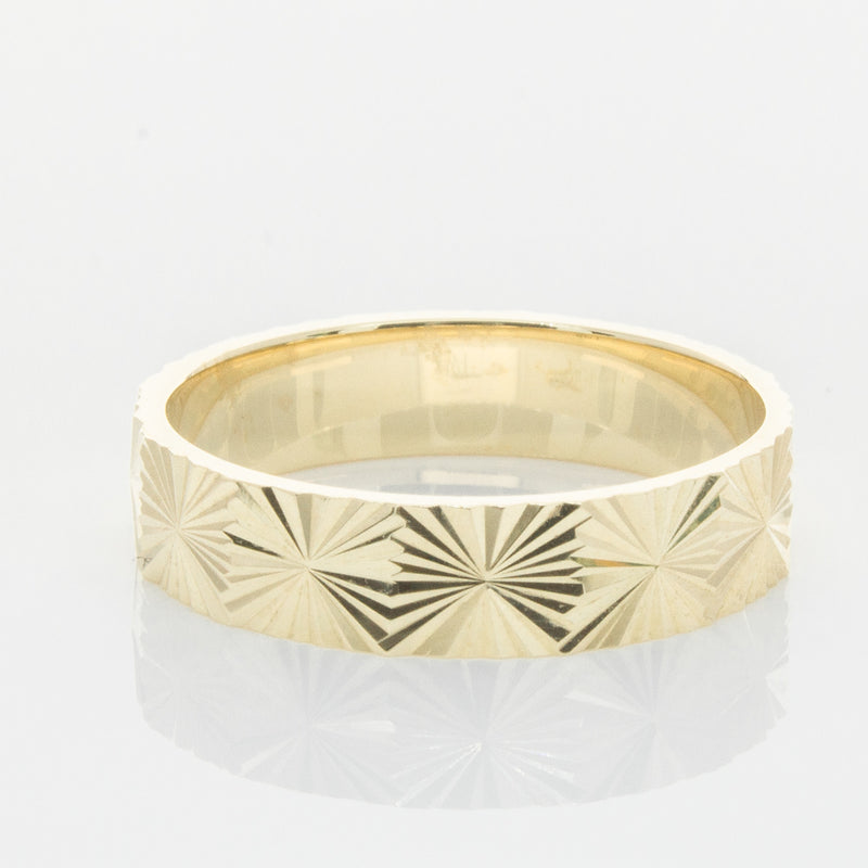 9ct Yellow Gold Reflections Ring-Ring-Walker & Hall