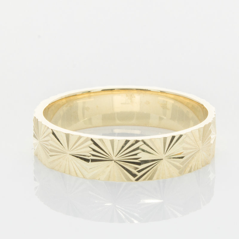 9ct Yellow Gold Reflections Ring-Ring-Walker & Hall