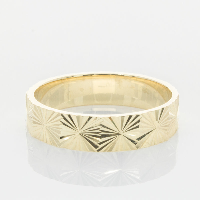 9ct Yellow Gold Reflections Ring-Ring-Walker & Hall