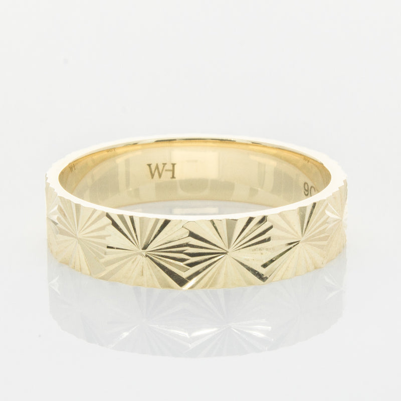 9ct Yellow Gold Reflections Ring-Ring-Walker & Hall