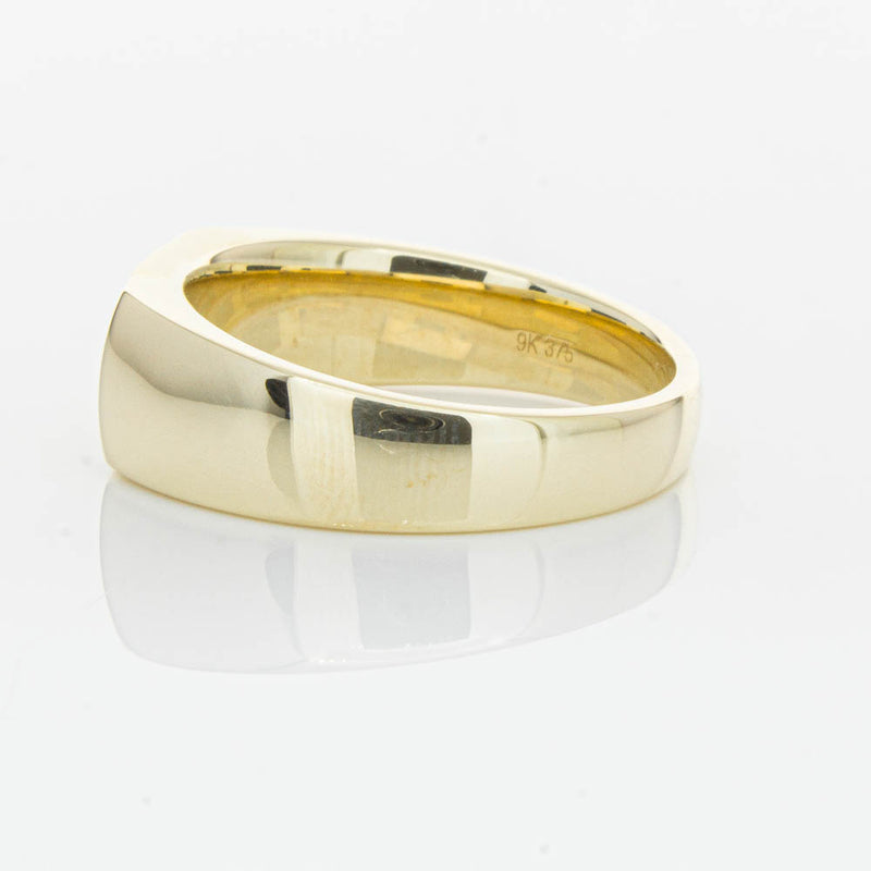 9ct Yellow Gold .06ct Diamond Mens Signet Ring-Ring-Walker & Hall