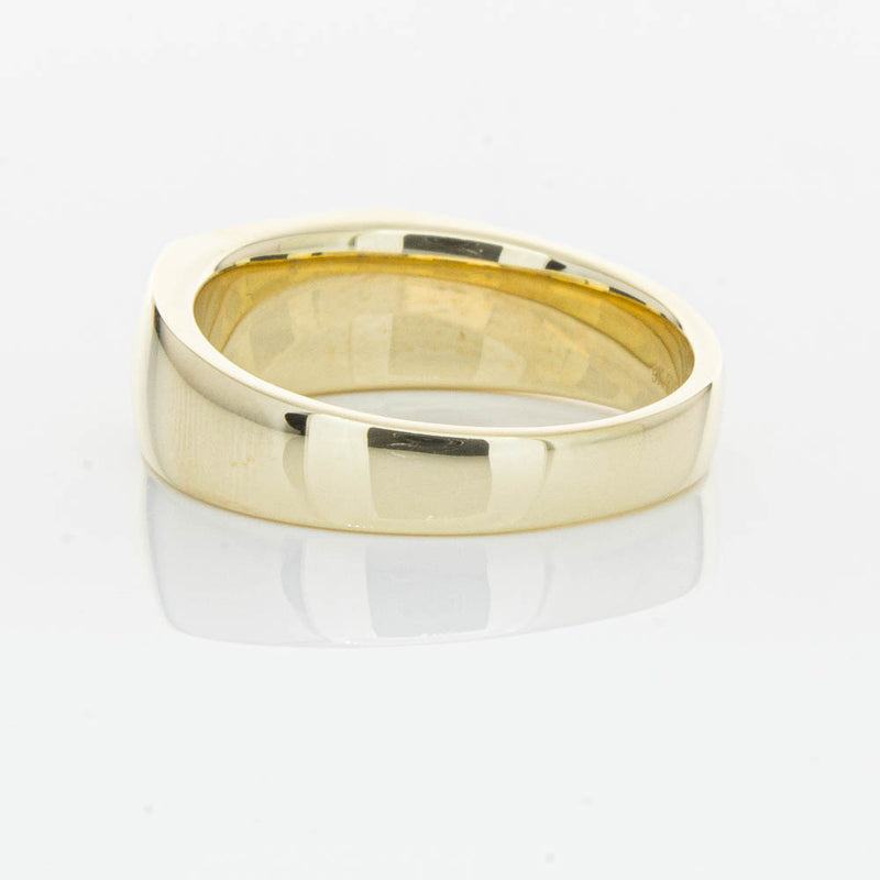 9ct Yellow Gold .06ct Diamond Mens Signet Ring-Ring-Walker & Hall