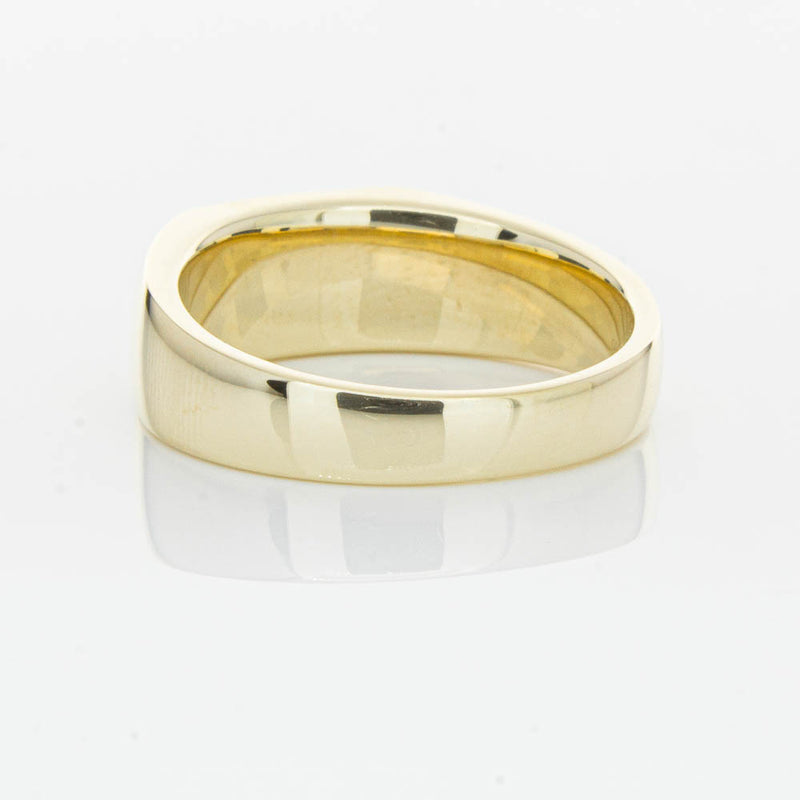 9ct Yellow Gold .06ct Diamond Mens Signet Ring-Ring-Walker & Hall