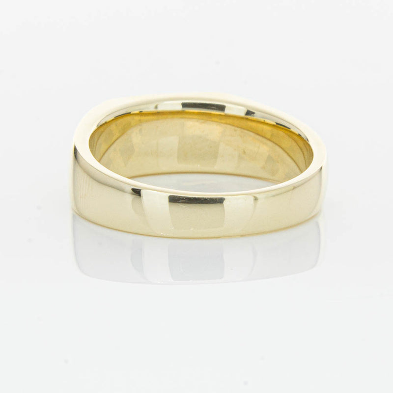 9ct Yellow Gold .06ct Diamond Mens Signet Ring-Ring-Walker & Hall