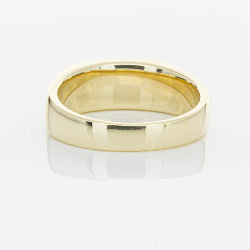 9ct Yellow Gold .06ct Diamond Mens Signet Ring-Ring-Walker & Hall