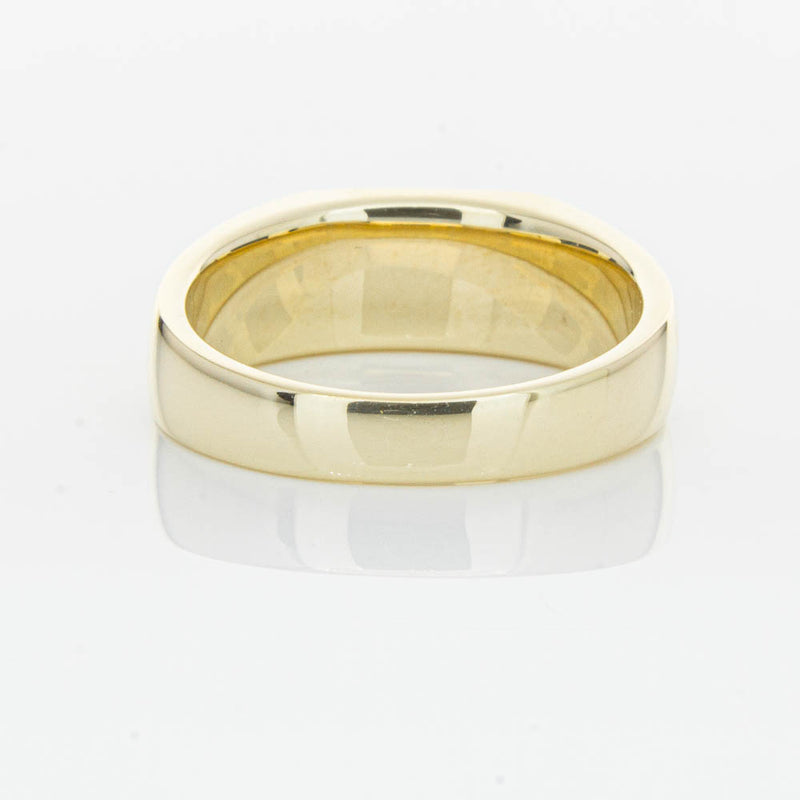 9ct Yellow Gold .06ct Diamond Mens Signet Ring-Ring-Walker & Hall