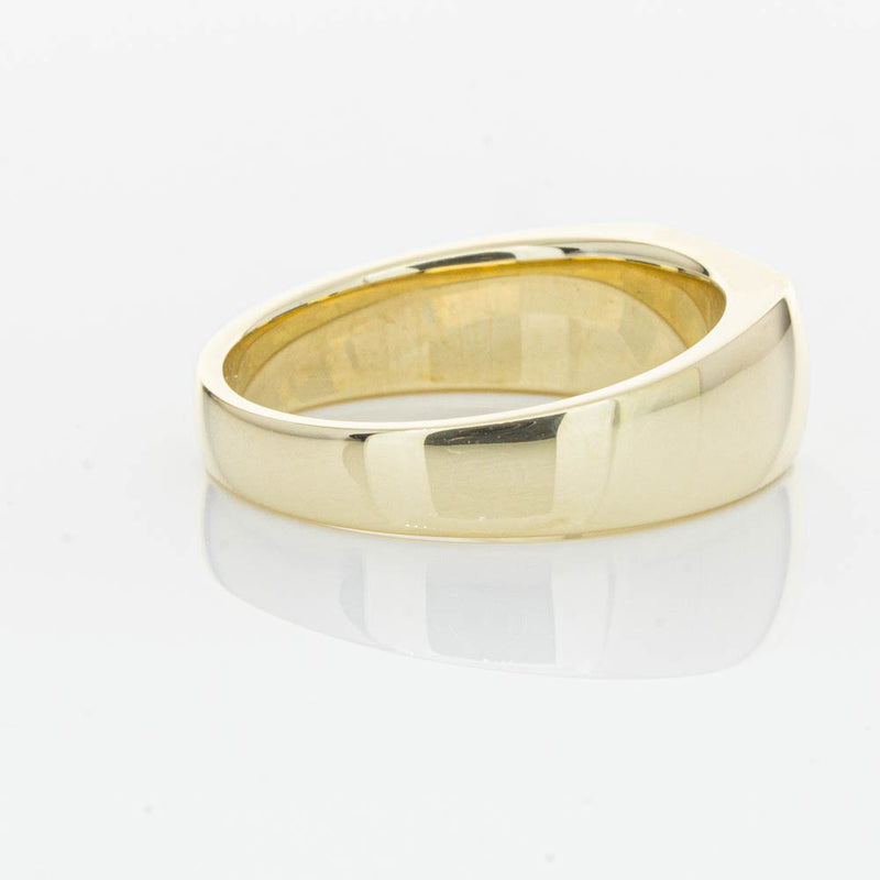 9ct Yellow Gold .06ct Diamond Mens Signet Ring-Ring-Walker & Hall