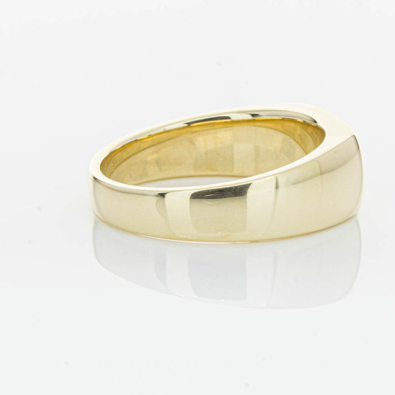 9ct Yellow Gold .06ct Diamond Mens Signet Ring-Ring-Walker & Hall