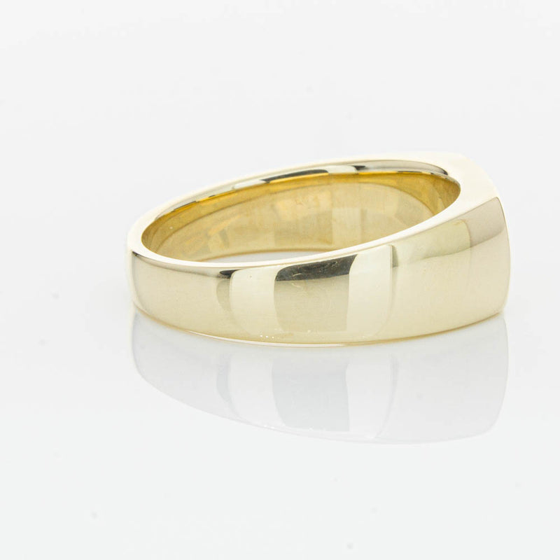 9ct Yellow Gold .06ct Diamond Mens Signet Ring-Ring-Walker & Hall