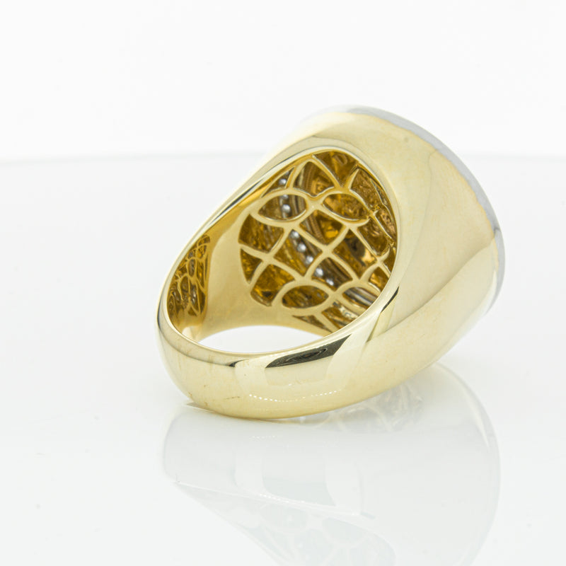 14ct Yellow Gold Half Sovereign & Diamond Halo Ring-Ring-Walker & Hall