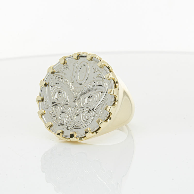 9ct Yellow Gold Ring with Koruru Coin-Ring-Walker & Hall