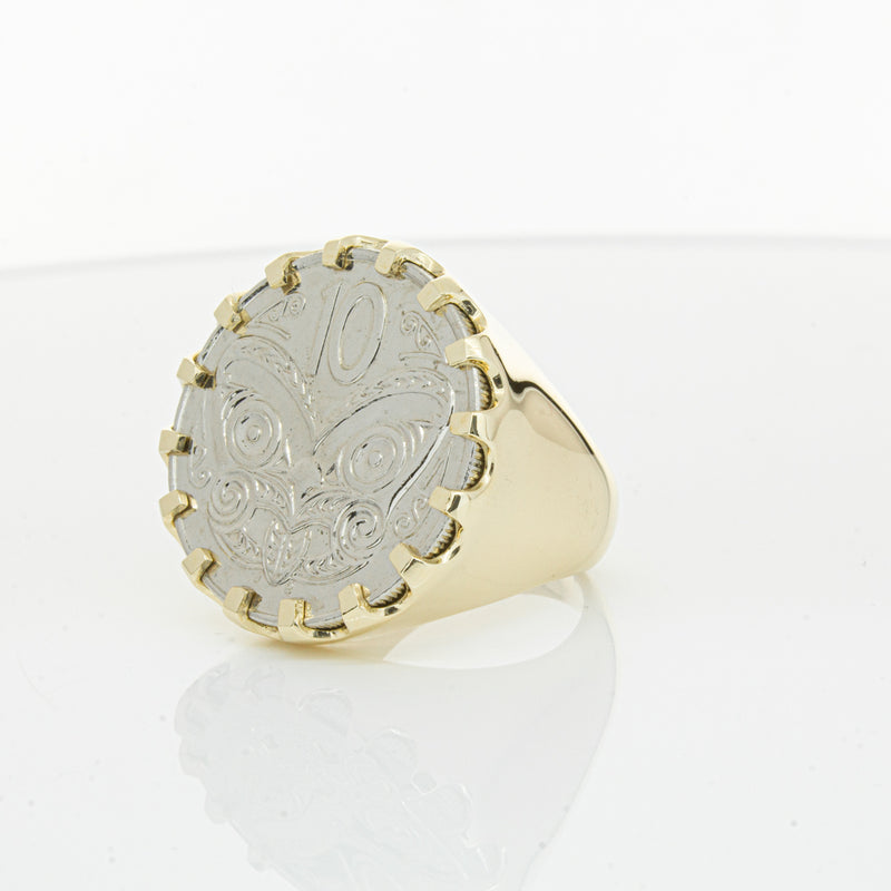 9ct Yellow Gold Ring with Koruru Coin-Ring-Walker & Hall