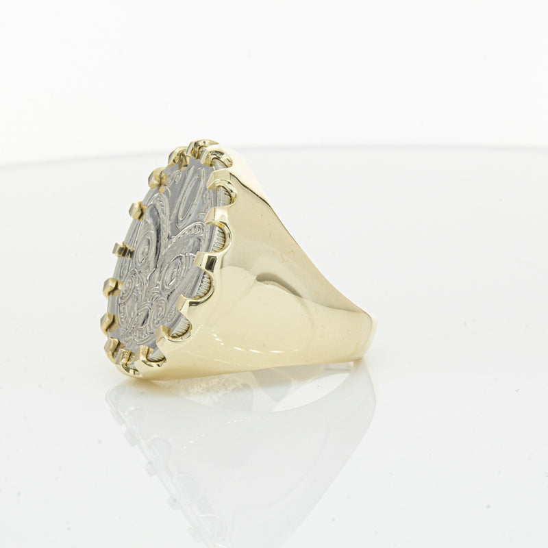 9ct Yellow Gold Ring with Koruru Coin-Ring-Walker & Hall