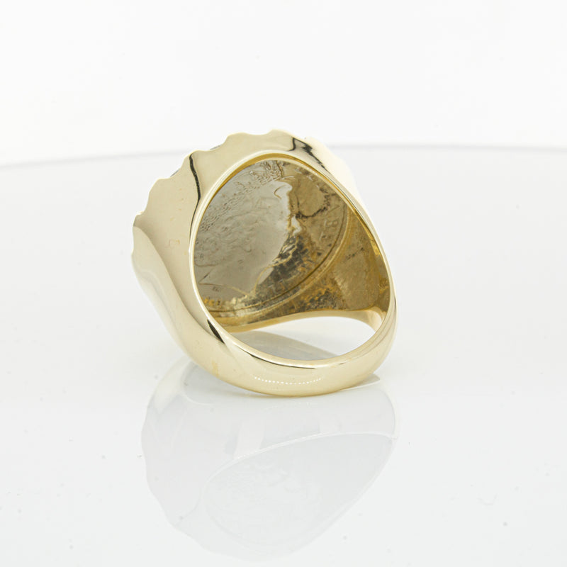 9ct Yellow Gold Ring with Koruru Coin-Ring-Walker & Hall