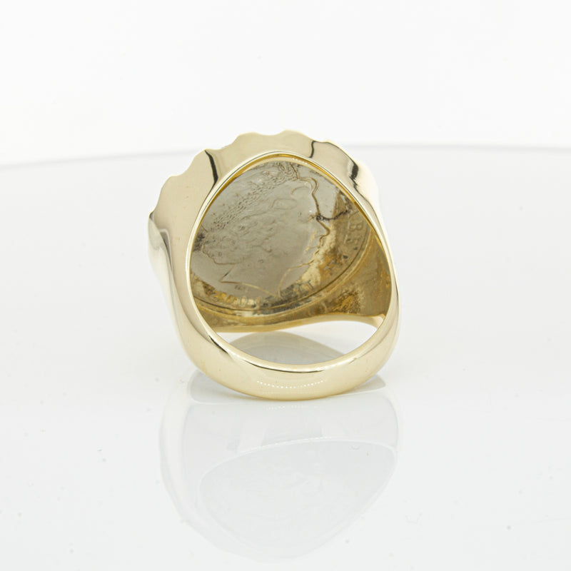 9ct Yellow Gold Ring with Koruru Coin-Ring-Walker & Hall