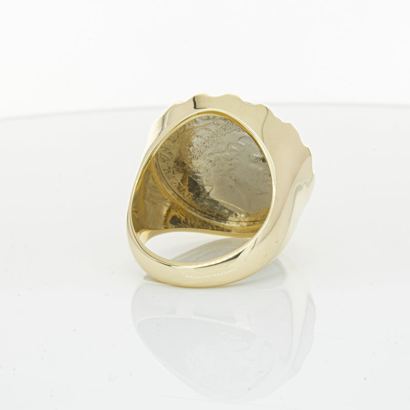 9ct Yellow Gold Ring with Koruru Coin-Ring-Walker & Hall