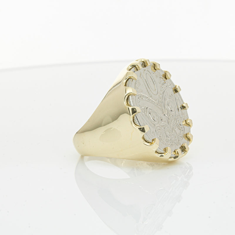 9ct Yellow Gold Ring with Koruru Coin-Ring-Walker & Hall