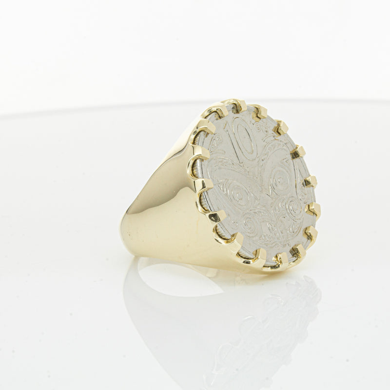 9ct Yellow Gold Ring with Koruru Coin-Ring-Walker & Hall