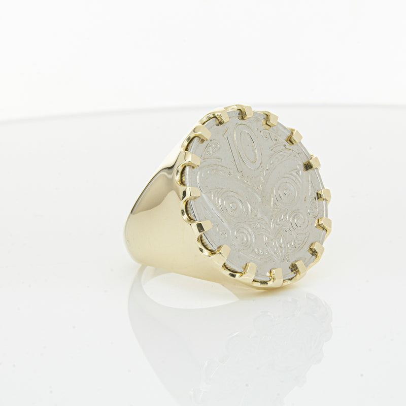 9ct Yellow Gold Ring with Koruru Coin-Ring-Walker & Hall
