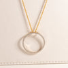 9ct Yellow Gold Diamond Forevermore Circle Pendant - Walker & Hall