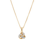 9ct Yellow Gold Diamond Forget Me Knot Pendant - Necklace - Walker & Hall