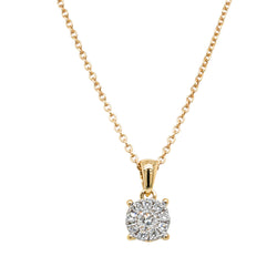 9ct Yellow Gold .26ct Diamond Galaxy Pendant - Necklace - Walker & Hall