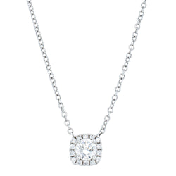 18ct White Gold .38ct Diamond Pendant with Chain - Necklace - Walker & Hall