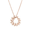 18ct Rose Gold .30ct Diamond Laurel Pendant - Necklace - Walker & Hall