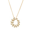 18ct Yellow Gold .30ct Diamond Laurel Pendant - Necklace - Walker & Hall