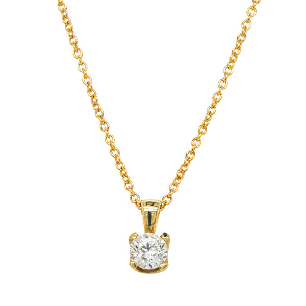 9ct Yellow Gold .40ct Diamond Ava Pendant - Necklace - Walker & Hall