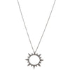 14ct White Gold Diamond Sol Necklace - Walker & Hall