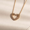 18ct Yellow Gold .25ct Diamond Koru Heart Pendant - Walker & Hall