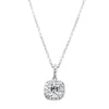 18ct White Gold .50ct Diamond Peony Pendant-Necklace-Walker & Hall