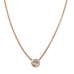 18ct Rose Gold .18ct Diamond Natalia Pendant - Necklace - Walker & Hall