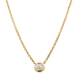 18ct Yellow Gold .18ct Diamond Natalia Pendant - Necklace - Walker & Hall