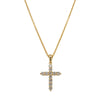 18ct Yellow Gold .48ct Diamond Cross Pendant - Necklace - Walker & Hall