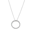 18ct White Gold 1.03ct Diamond Circle Pendant - Necklace - Walker & Hall